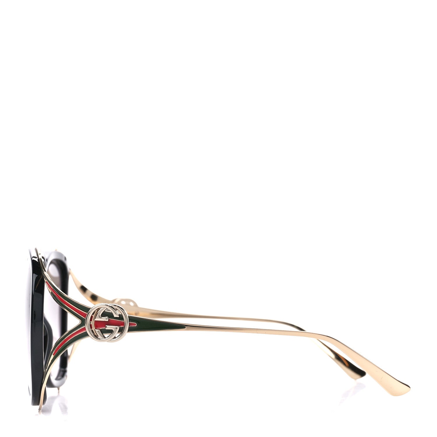 Gucci Round Frame Injected GG0226S Sunglasses Black 3 of 8