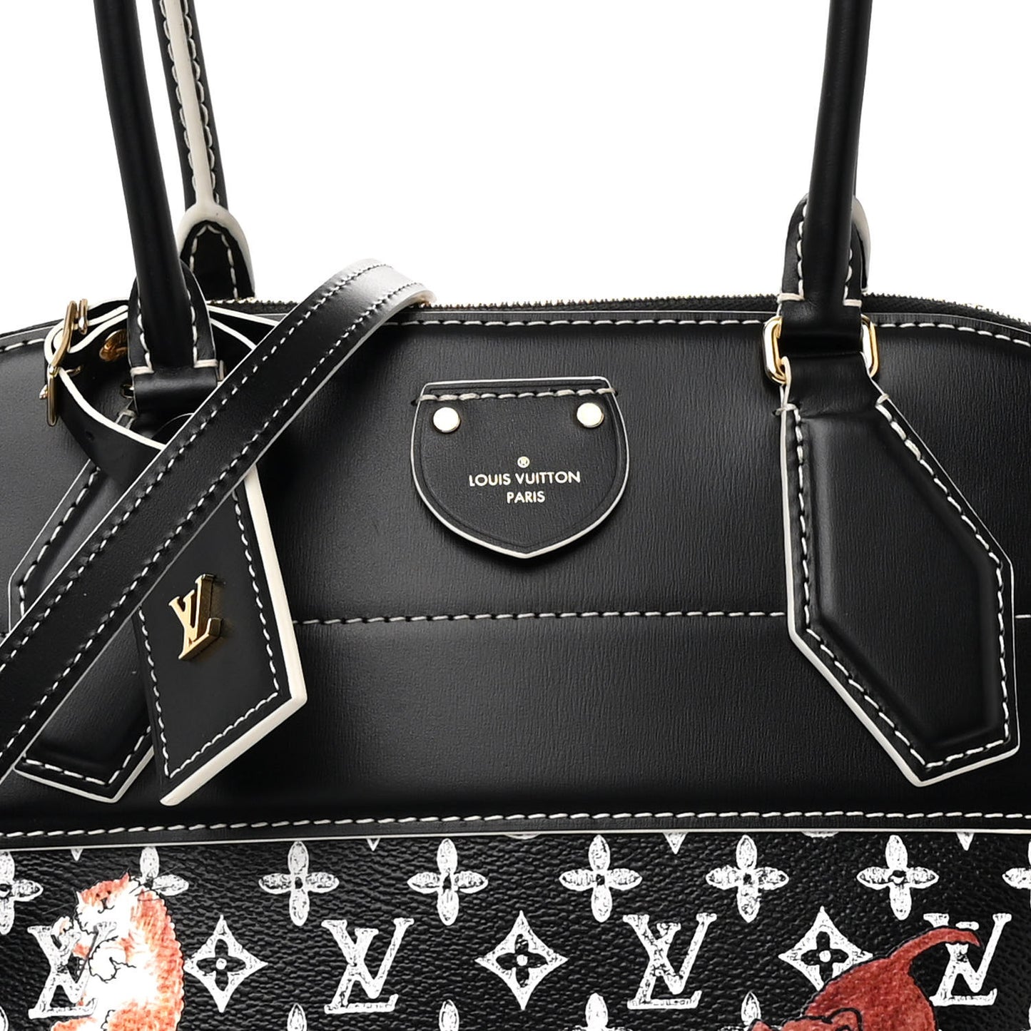 Calfskin Catogram Alma Souple MM Black