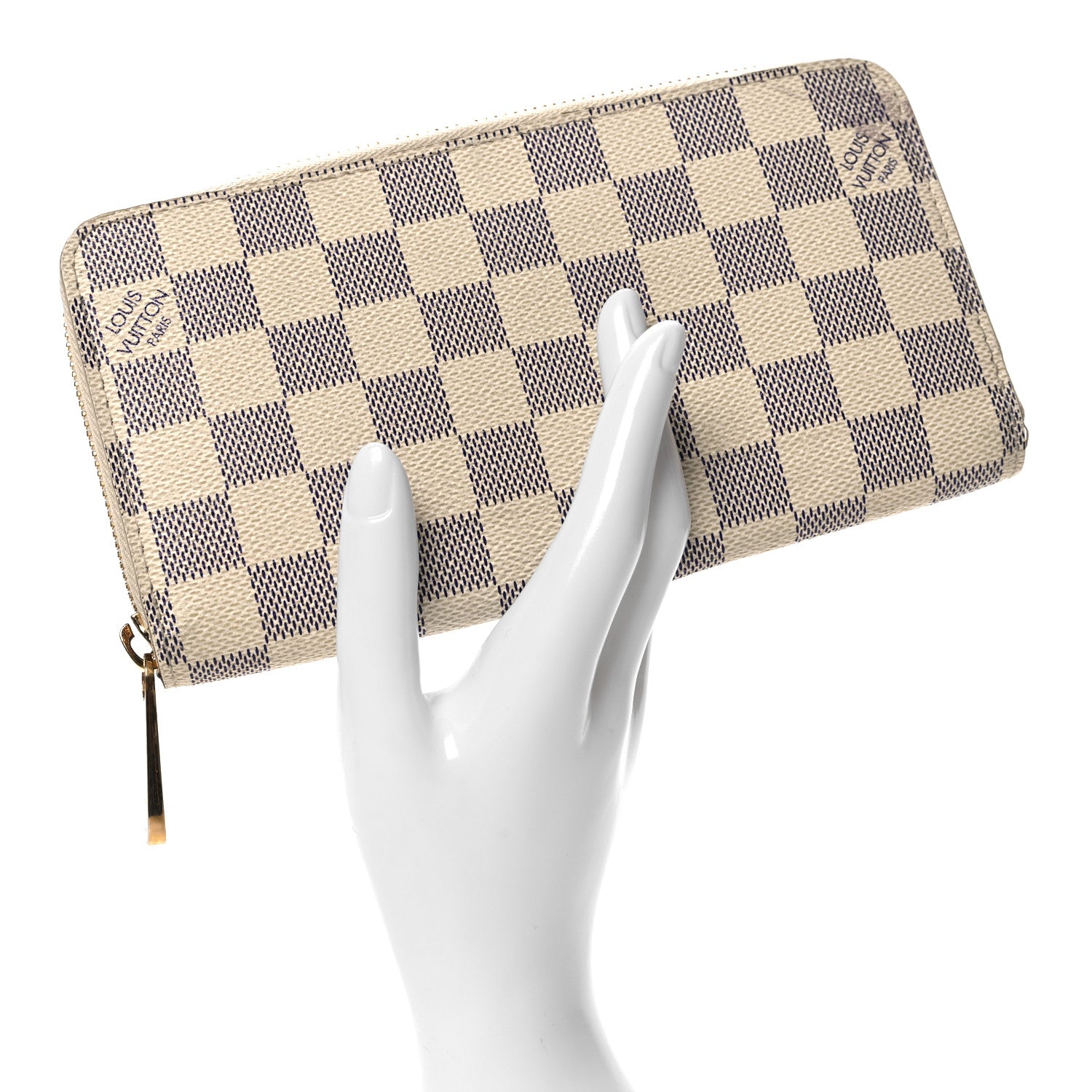 Louis Vuitton Damier Azur Zippy Wallet 2 of 11