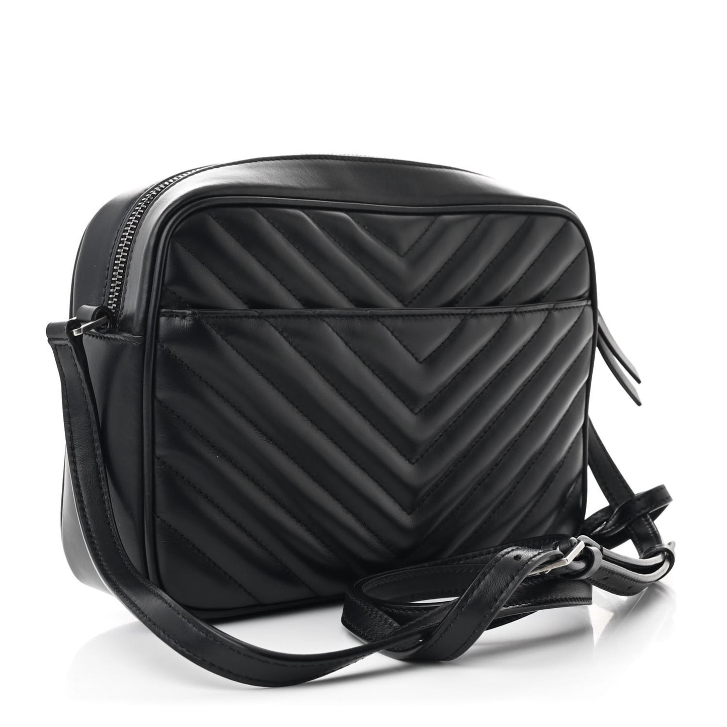 Calfskin Matelasse Monogram Lou Camera Bag Black