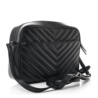 Saint Laurent Calfskin Matelasse Monogram Lou Camera Bag Black 3 of 10