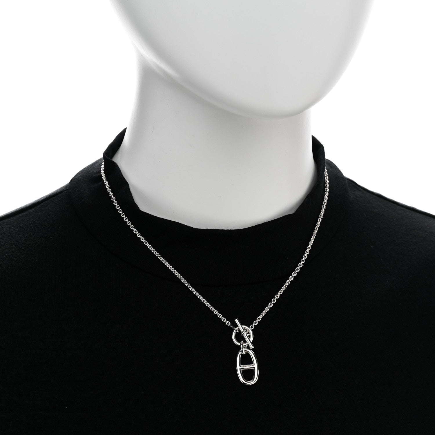 Hermes Sterling Silver Amulette Chaine d'Ancre Necklace 2 of 6