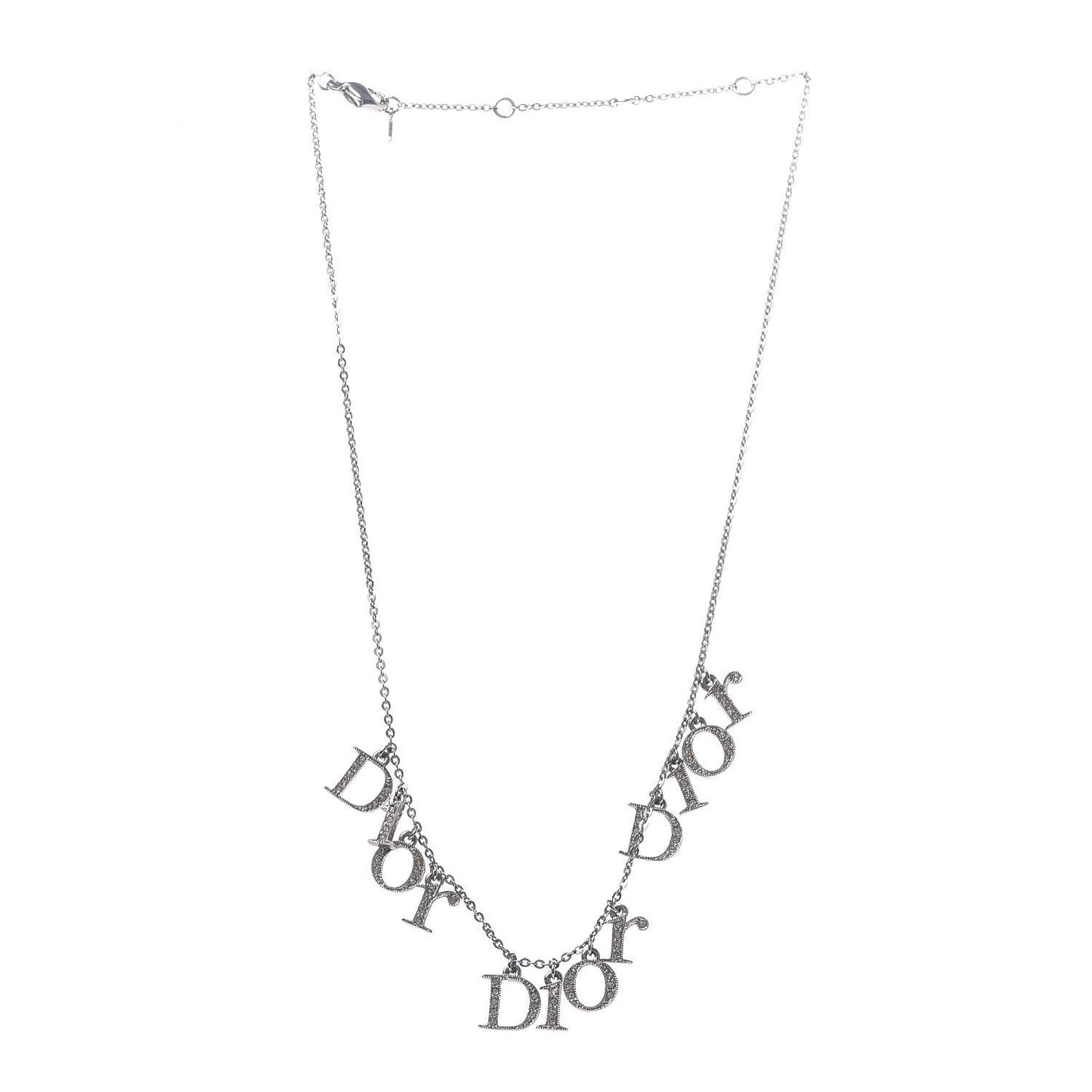 Metal Logo Necklace Silver