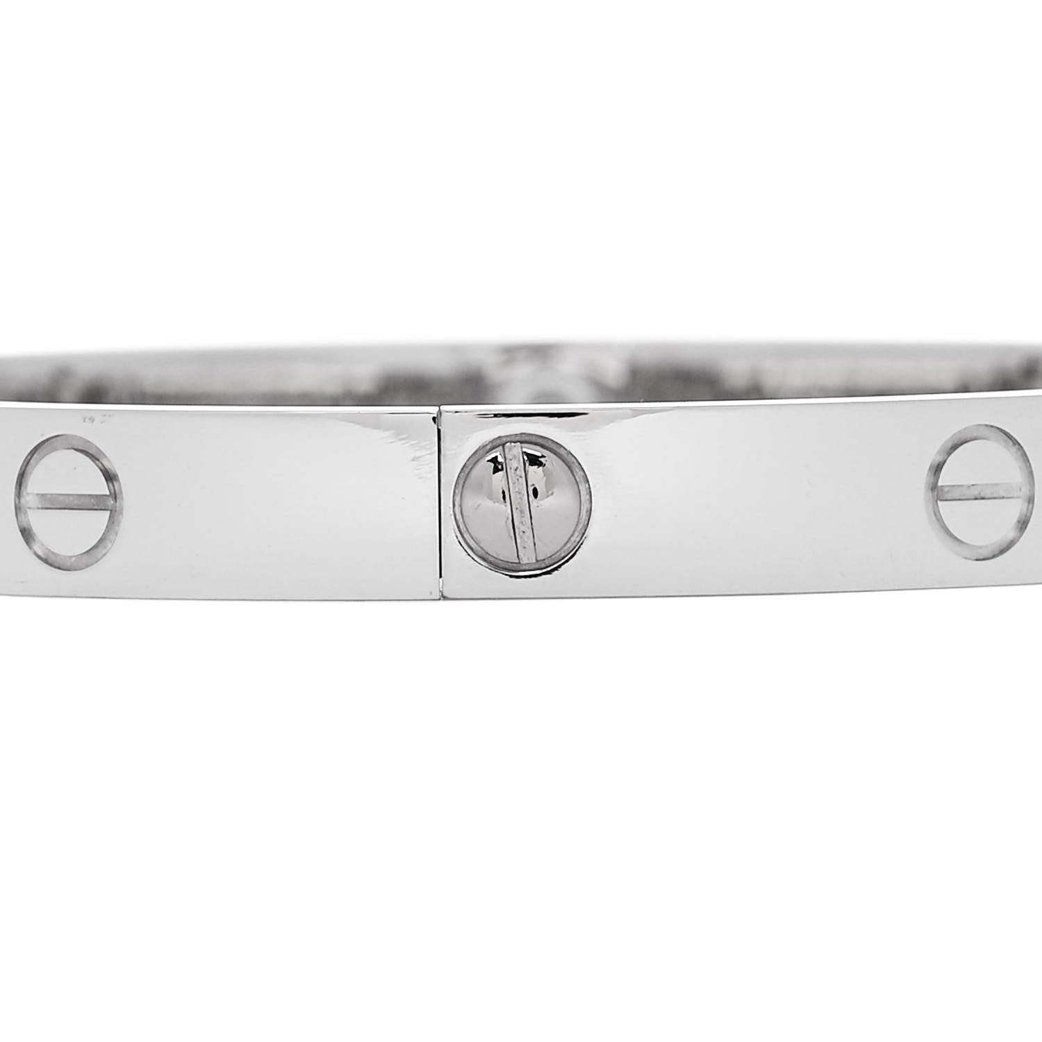 Cartier 18K White Gold 4 Diamond LOVE Bracelet 18 3 of 7