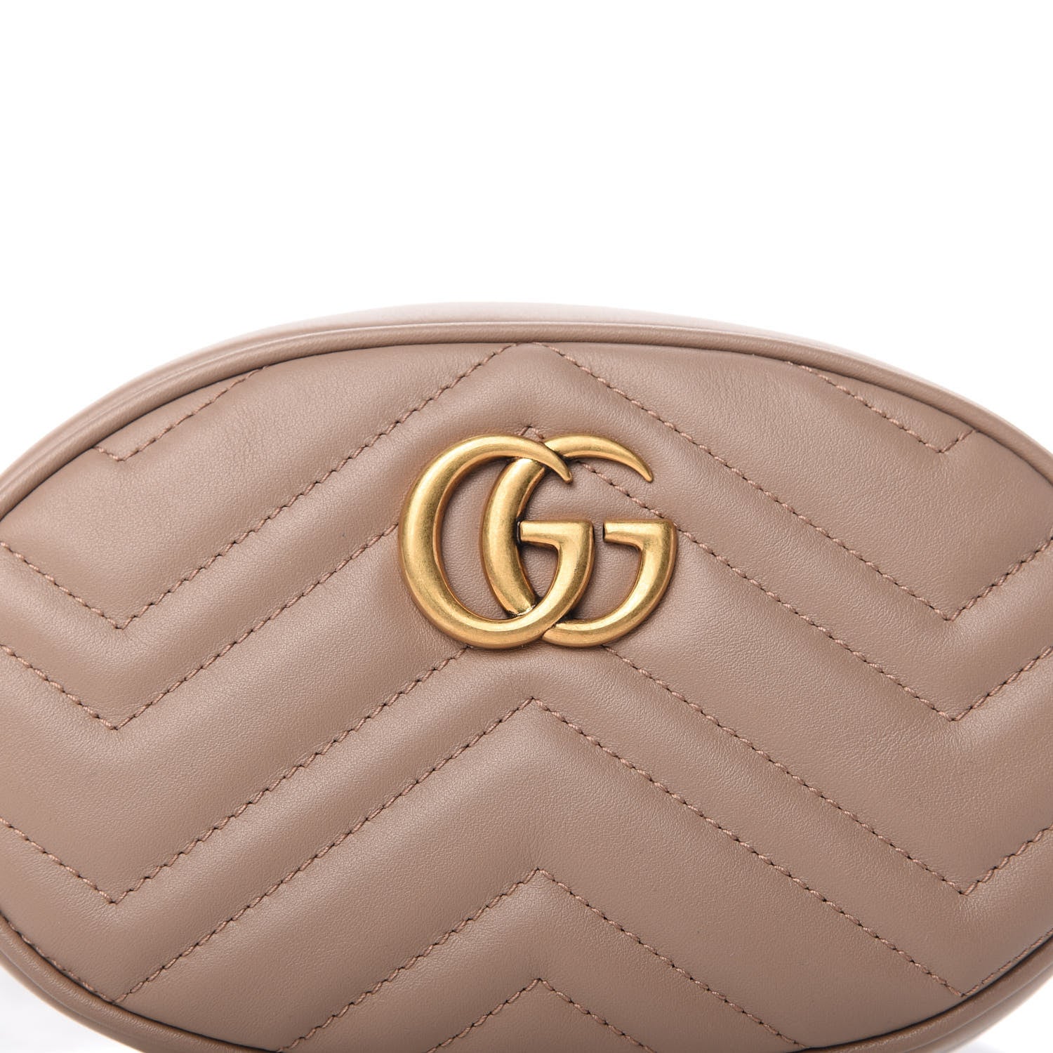 Gucci Calfskin Matelasse GG Marmont Belt Bag 75 30 Porcelain Rose 10 of 11