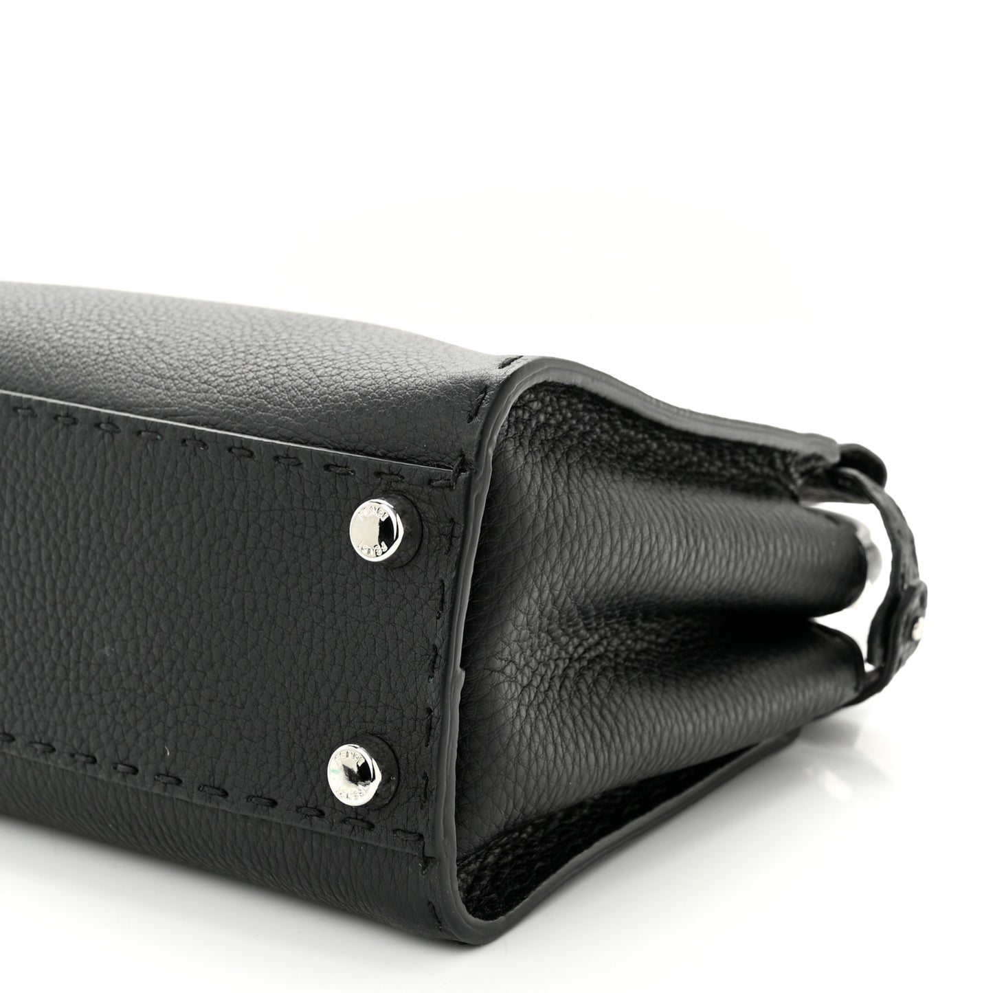 Cuoio Romano Selleria Bi-Color Mini Peekaboo Iconic Satchel Black Mou