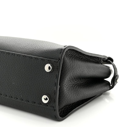 Fendi Cuoio Romano Selleria Bi-Color Mini Peekaboo Iconic Satchel Black Mou 12 of 12