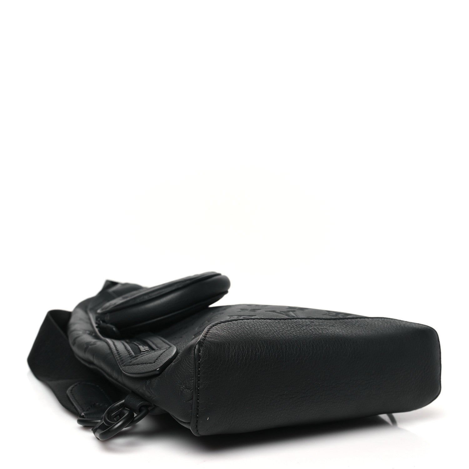 Louis Vuitton Calfskin Shadow Monogram Duo Slingbag Black 4 of 10
