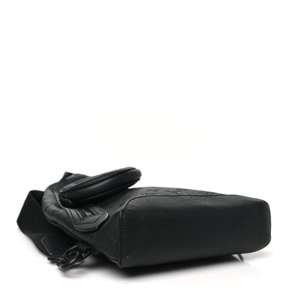 Louis Vuitton Calfskin Shadow Monogram Duo Slingbag Black 4 of 10