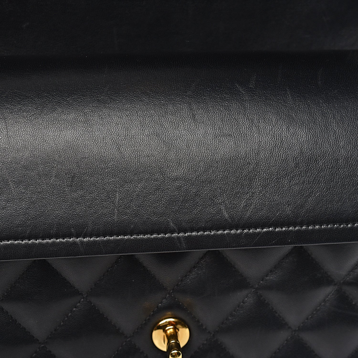 Chanel Lambskin Quilted Jumbo Double Flap Black 9 of 13