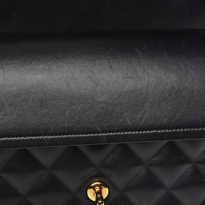 Chanel Lambskin Quilted Jumbo Double Flap Black 9 of 13