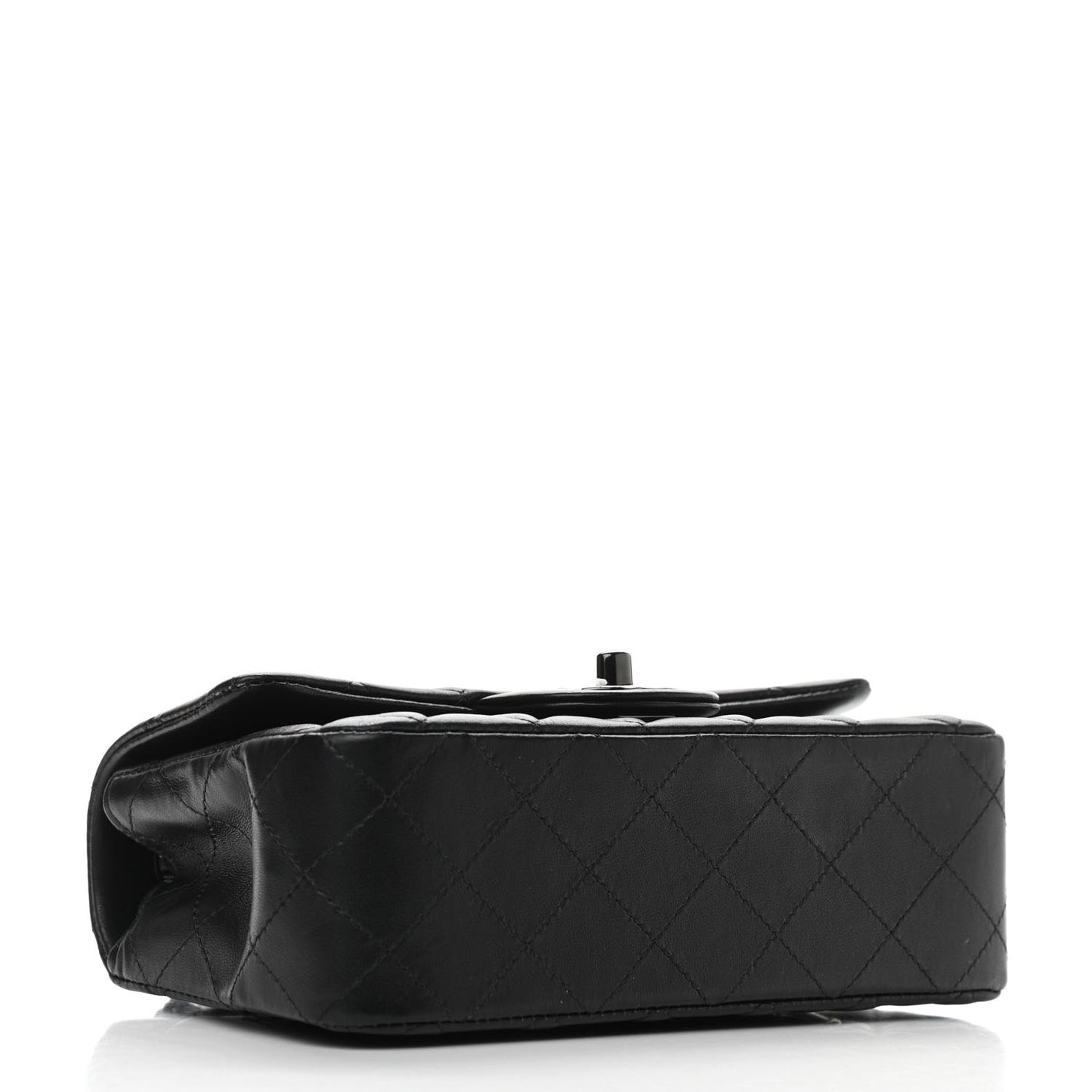 Lambskin Quilted Mini Rectangular Flap So Black