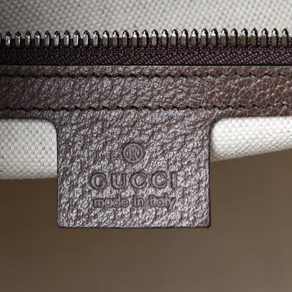 Gucci GG Supreme Monogram Textured Calfskin Web Medium Ophidia Slip Handle Tote Beige Ebony New Acero 5 of 10