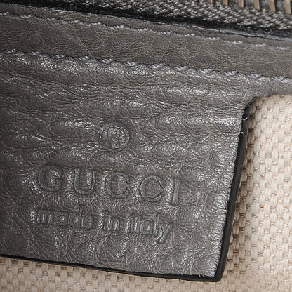Gucci Calfskin Large Techno Horsebit Hobo Grey 7 of 7
