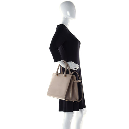 Saint Laurent Grain De Poudre Medium Uptown Tote Beige 4 of 9