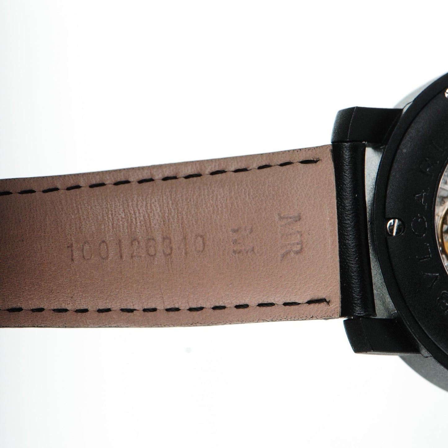 Carbon Calfskin 40mm Carbongold Automatic Watch Black