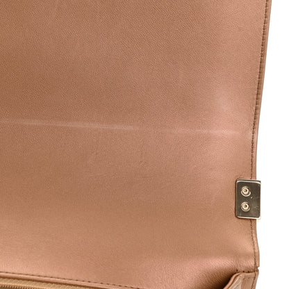 Chanel Iridescent Patent Calfskin New Medium Boy Flap Beige 11 of 12