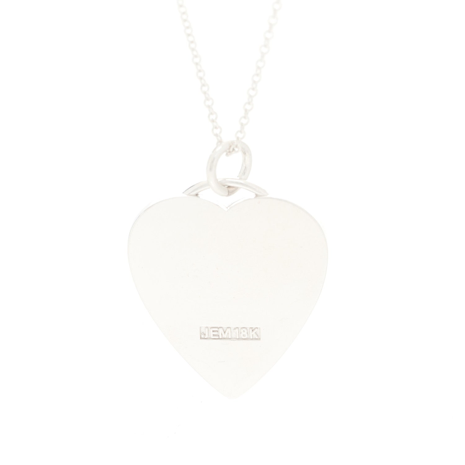 Jennifer Meyer 18K White Gold Diamond Black Onyx Heart Pendant Necklace 6 of 8