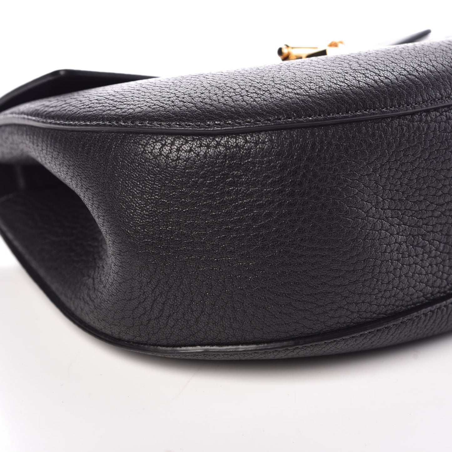 Grained Lambskin Drew Shoulder Bag Black