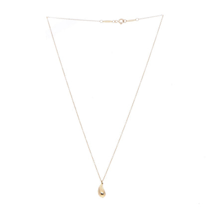 Tiffany 18K Yellow Gold 12mm Elsa Peretti Teardrop Pendant Necklace 3 of 8