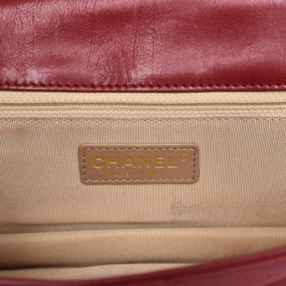 Chanel Calfskin Chevron Quilted Gabrielle Flap Red 6 of 10
