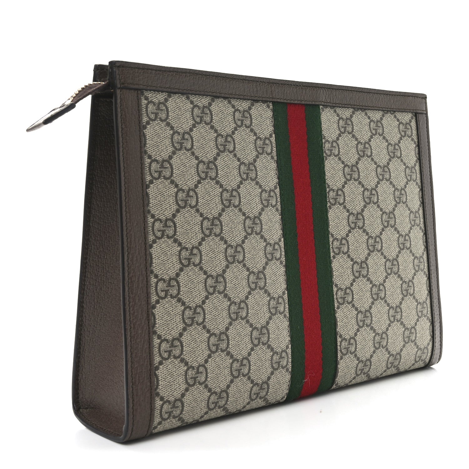 Gucci GG Supreme Monogram Web Ophidia Pouch Brown 3 of 10