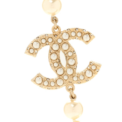 Chanel Pearl CC 100th Anniversary Necklace Light Gold 4 of 6