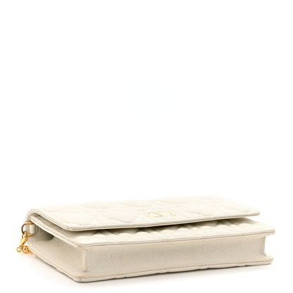 Christian Dior Supple Calfskin Caro Pouch with Chain Latte 4 of 10