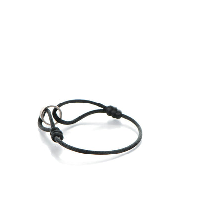 Cartier 18K White Gold Charity LOVE Adjustable Cord Bracelet Black 3 of 6