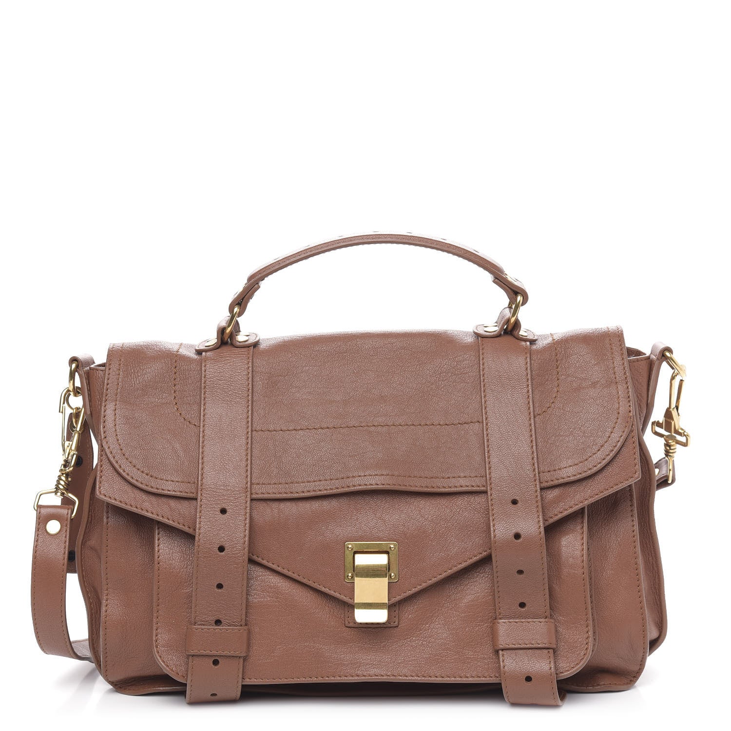 Proenza Schouler Lambskin Medium PS1 Satchel Saddle 1 of 12