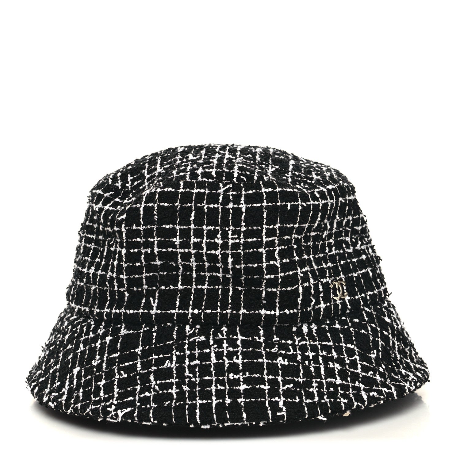 Chanel Tweed Bucket Hat M Black White 4 of 8