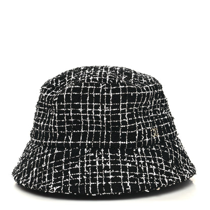 Chanel Tweed Bucket Hat M Black White 4 of 8