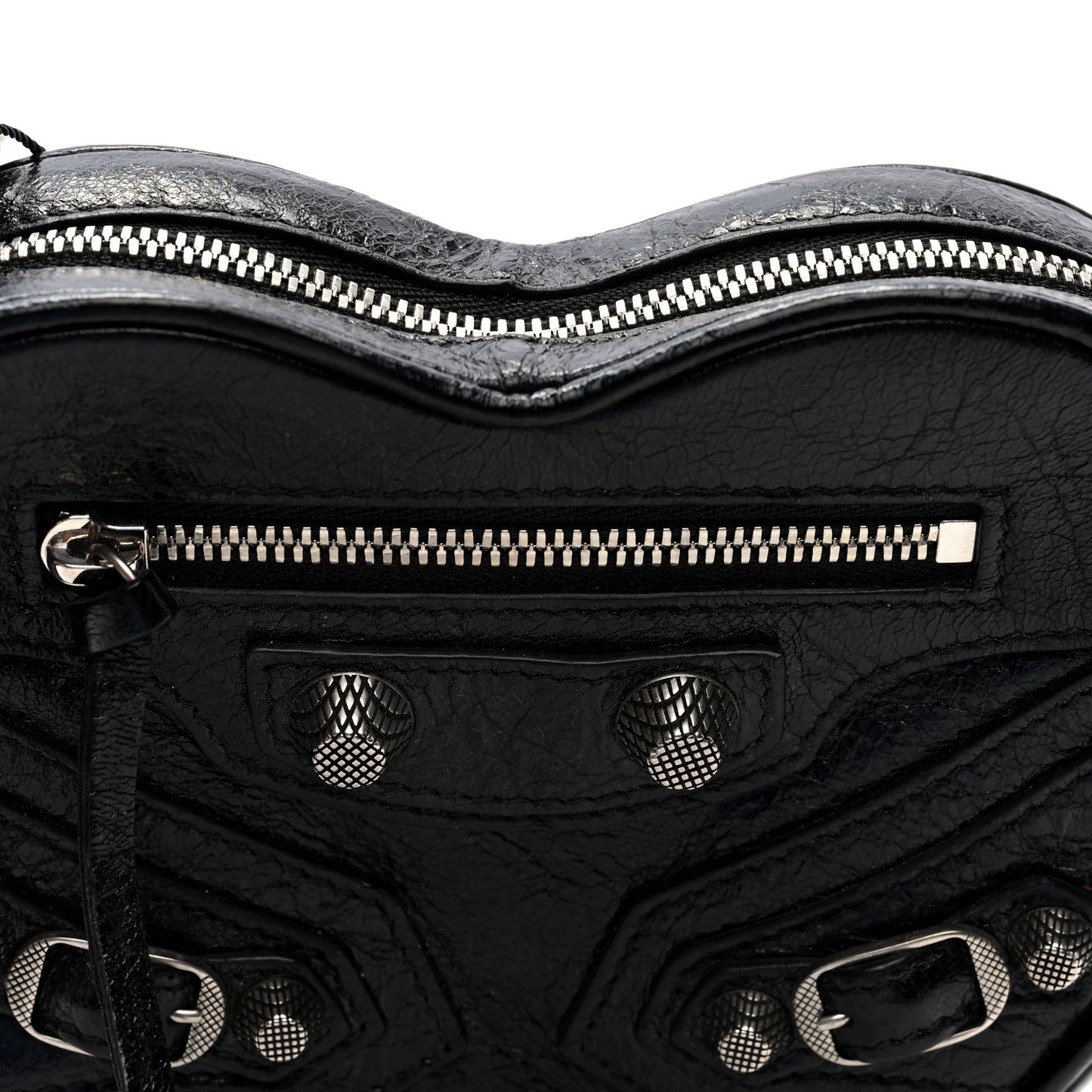Agneau Arena Mini Le Cagole Heart Bag Black