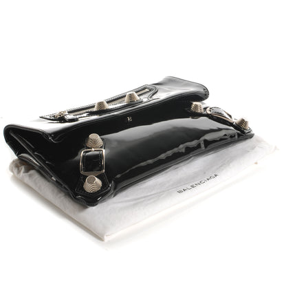 Balenciaga Patent Giant Envelope Clutch Black 4 of 7