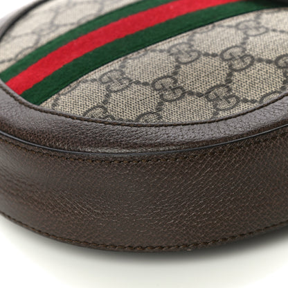 Gucci GG Supreme Monogram Web Mini Ophidia Round Shoulder Bag Brown 11 of 12