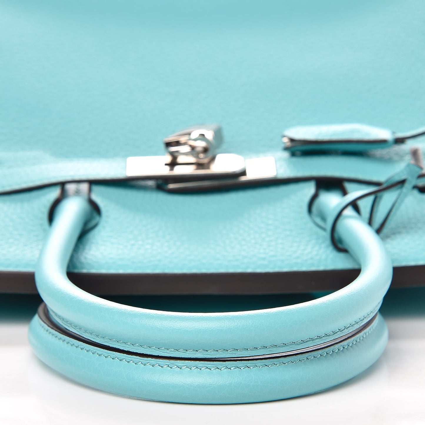 Taurillon Clemence Birkin 30 Bleu Atoll