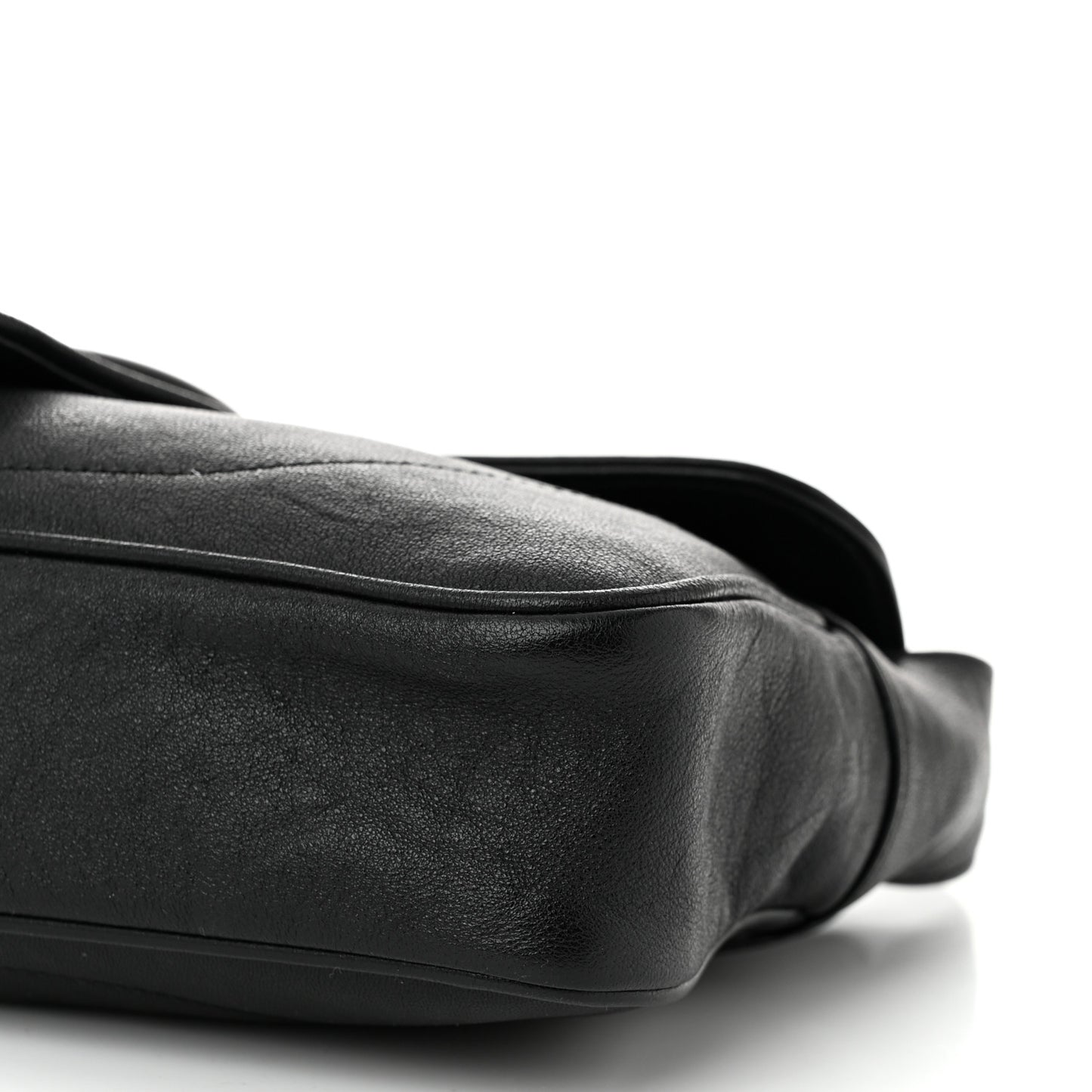 Goatskin Small GG Monochrome Aphrodite Shoulder Bag Black