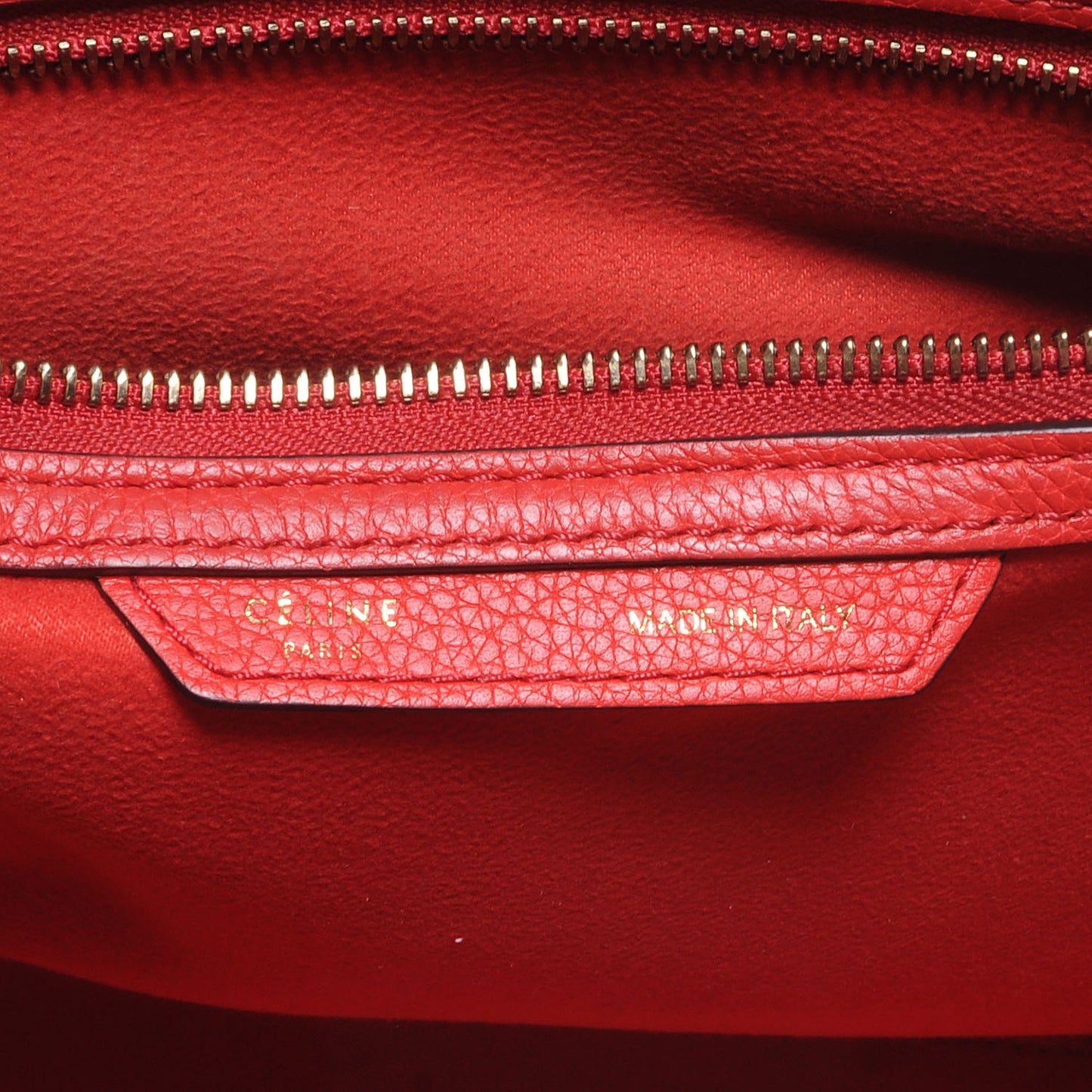 Drummed Calfskin Mini Luggage Coquelicot