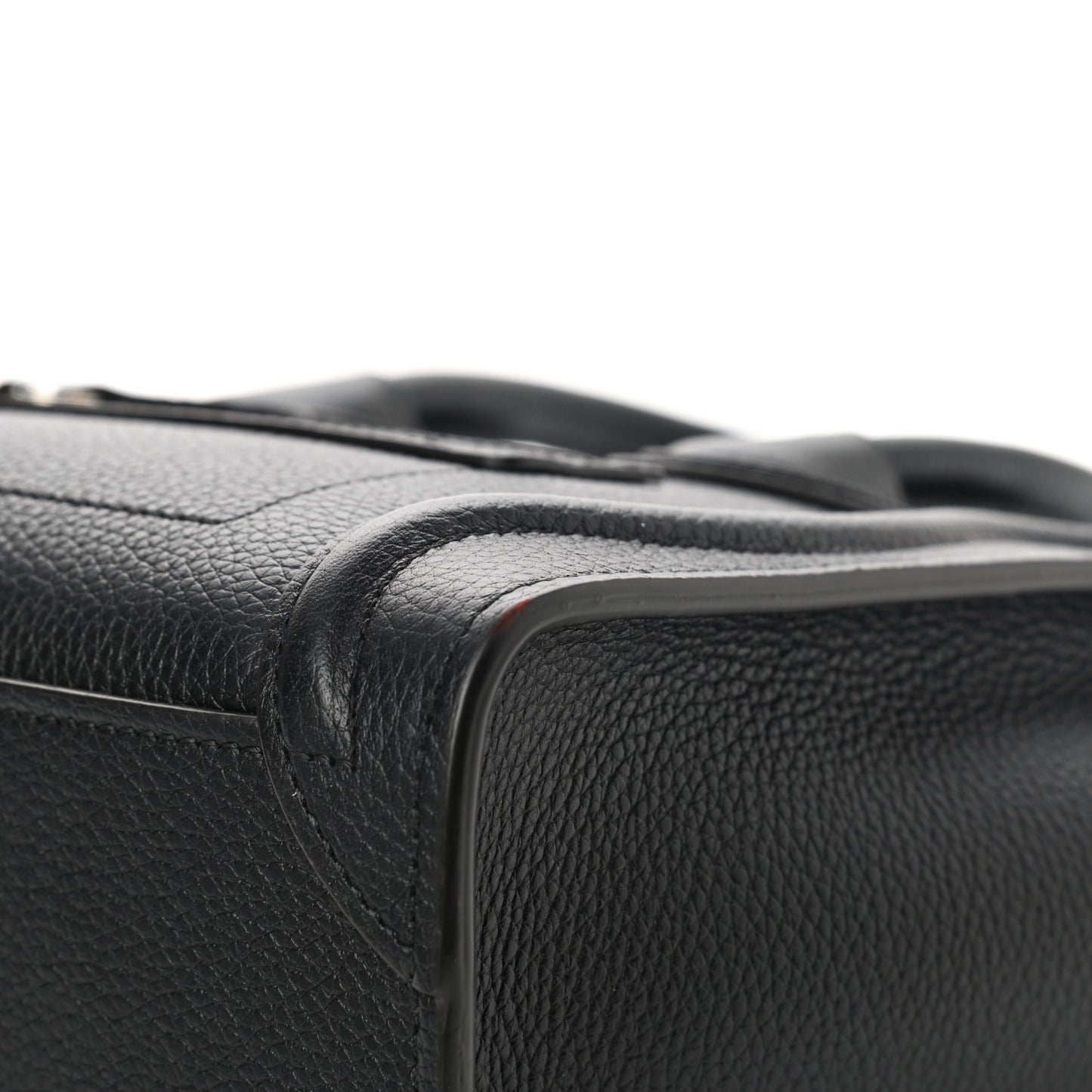 Drummed Calfskin Nano Luggage Black