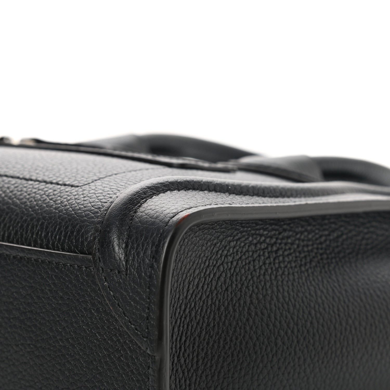 Celine Drummed Calfskin Nano Luggage Black 11 of 12