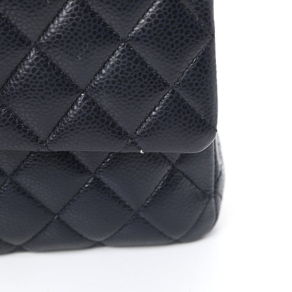 Chanel Caviar Quilted Medium Double Flap Navy 11 of 12