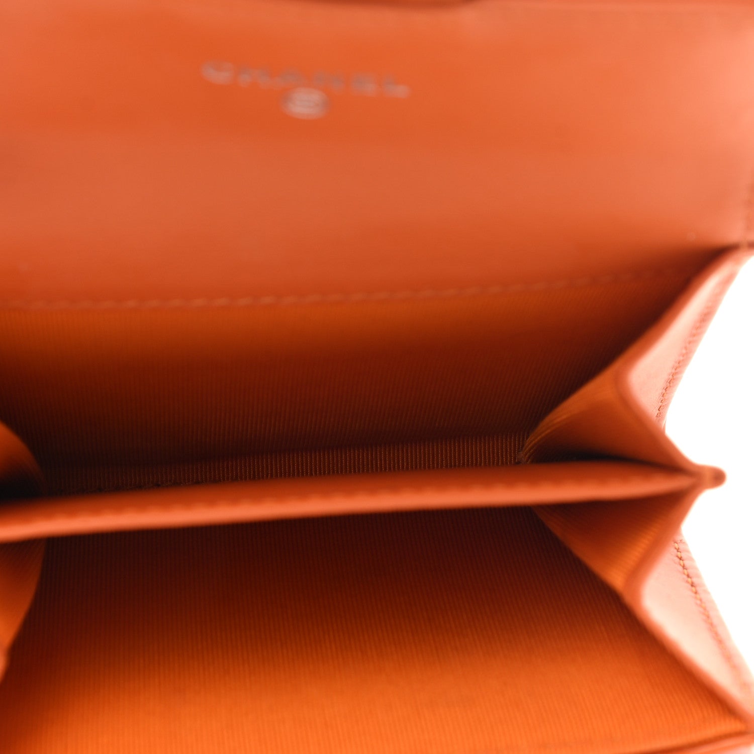 Chanel Patent Quilted Small Flap Wallet Orange 5 of 8