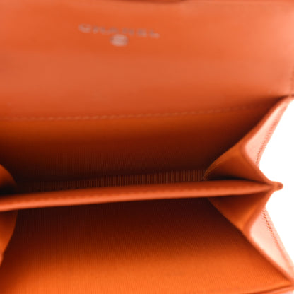 Chanel Patent Quilted Small Flap Wallet Orange 5 of 8