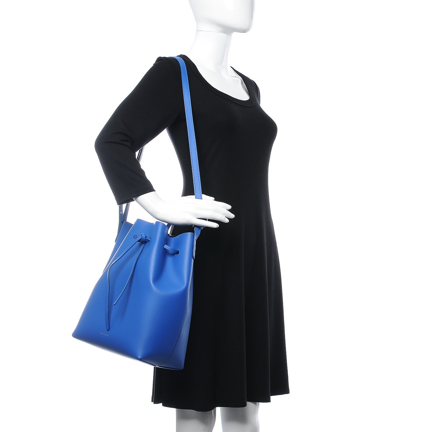 Mansur Gavriel Calfskin Bucket Bag Royal 2 of 9