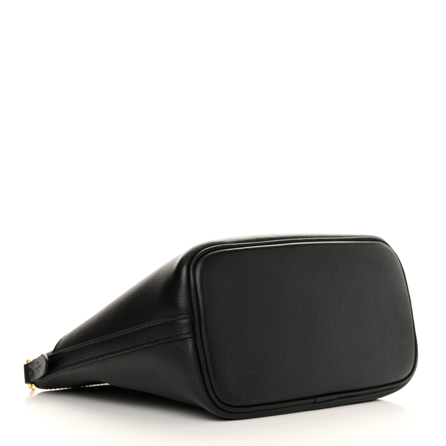 Calfskin Lock and Walk Bucket Black