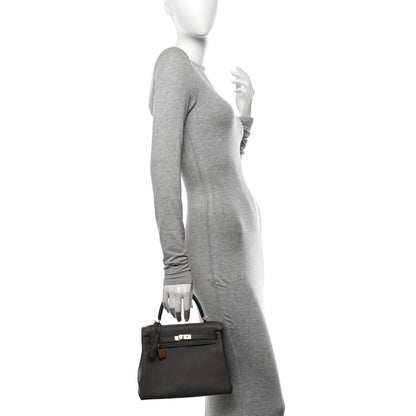 Hermes Togo Kelly Retourne 25 Etain 2 of 14