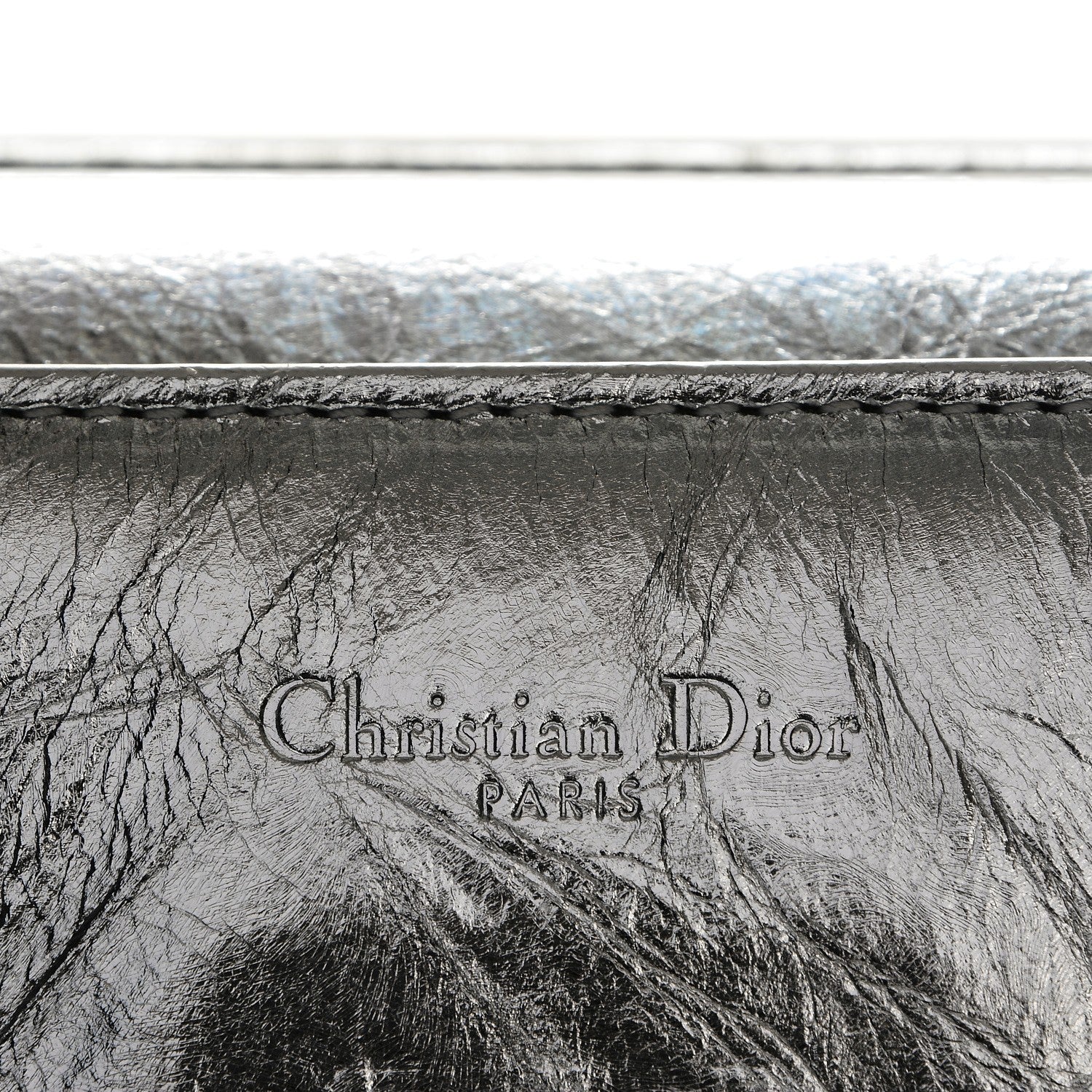 Christian Dior Metallic Calfskin Medium Diorever Flap Silver 5 of 16
