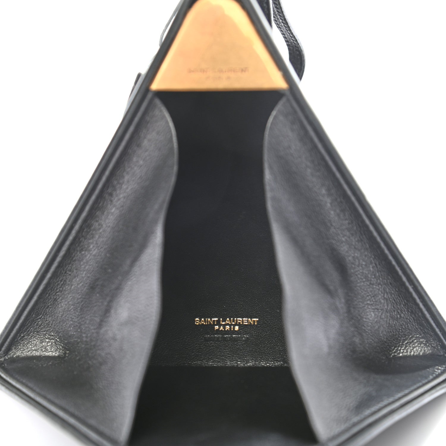 Saint Laurent Lambskin Pyramid Clutch Black 6 of 7