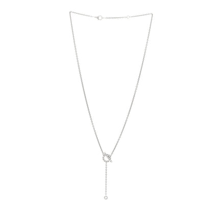 Hermes 18K White Gold Diamond Finesse Lariat Necklace 3 of 6