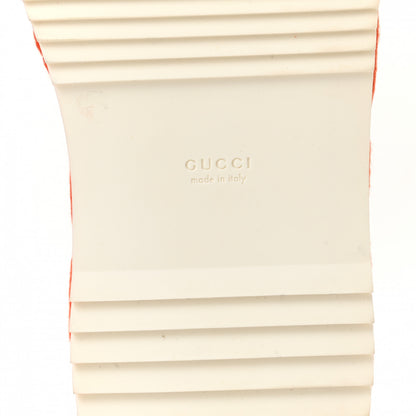 Gucci Terry Cloth GG Monogram Angelina Platform 55mm Slide Sandals 40 Deep Orange 6 of 9